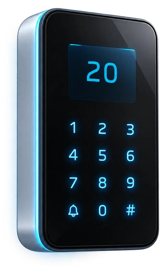 Illuminated access control keypad